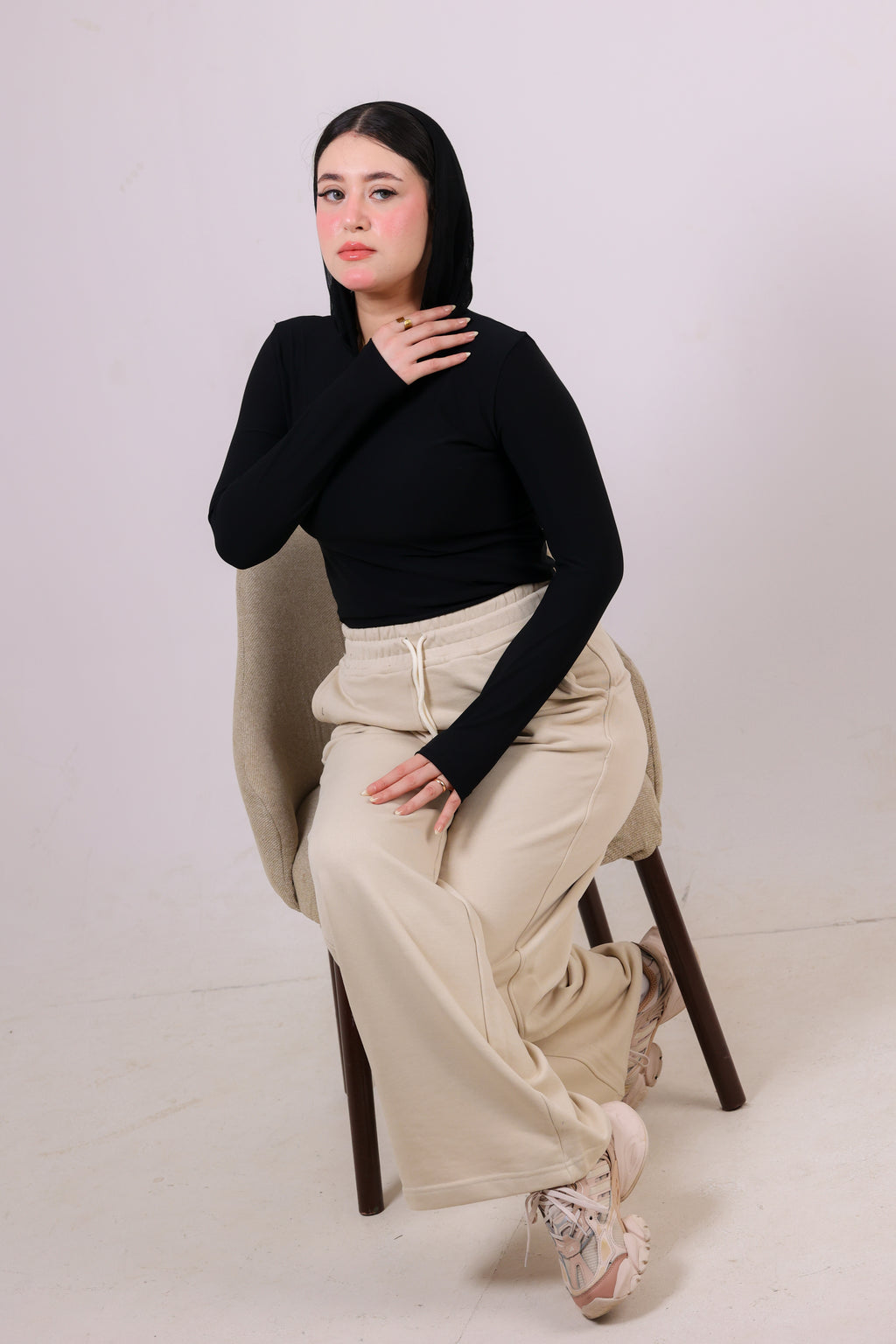 OTY Essential Ribbed LongSleeve Top-Black