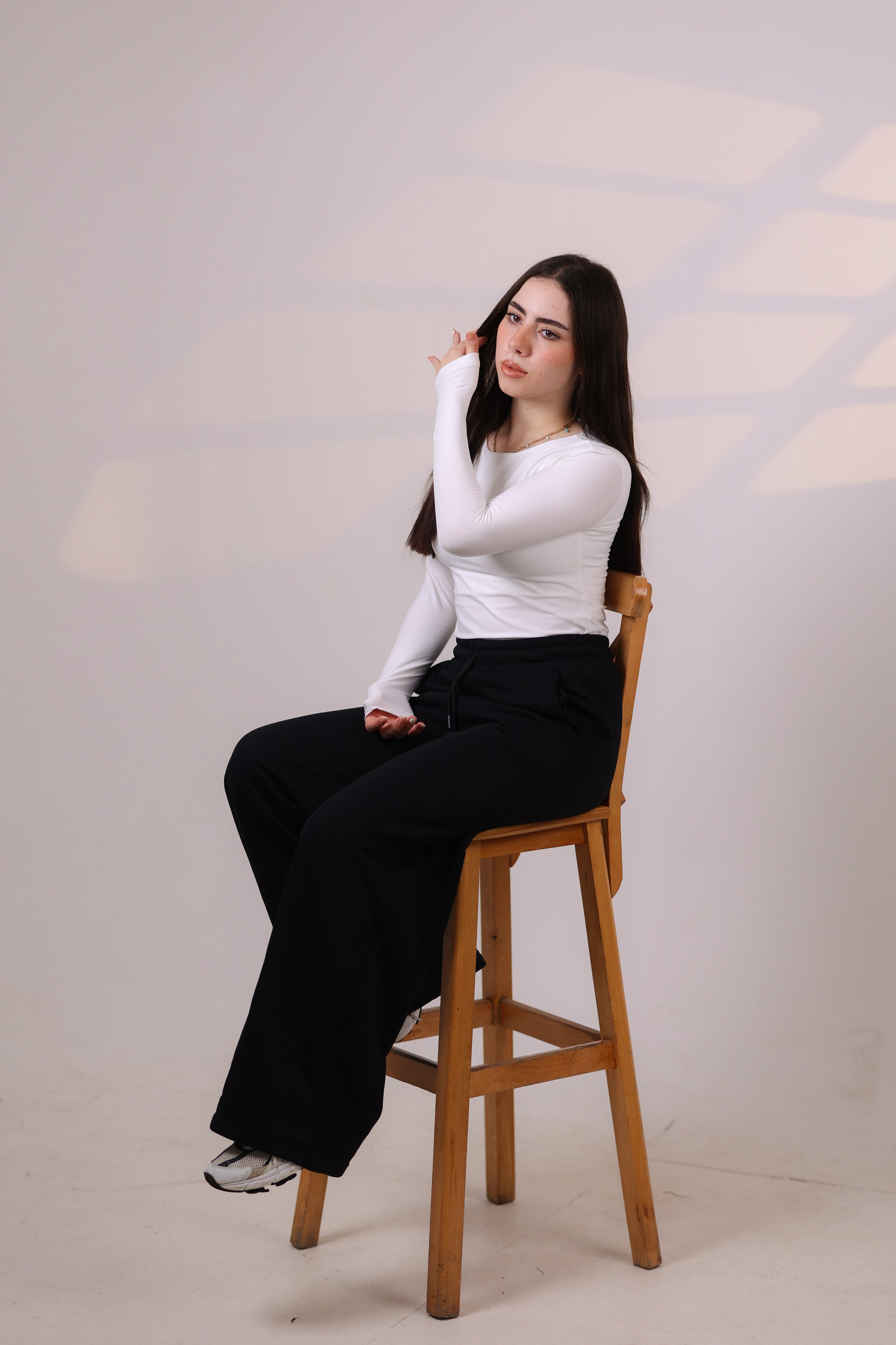 OTY Essential Ribbed LongSleeve Top-White